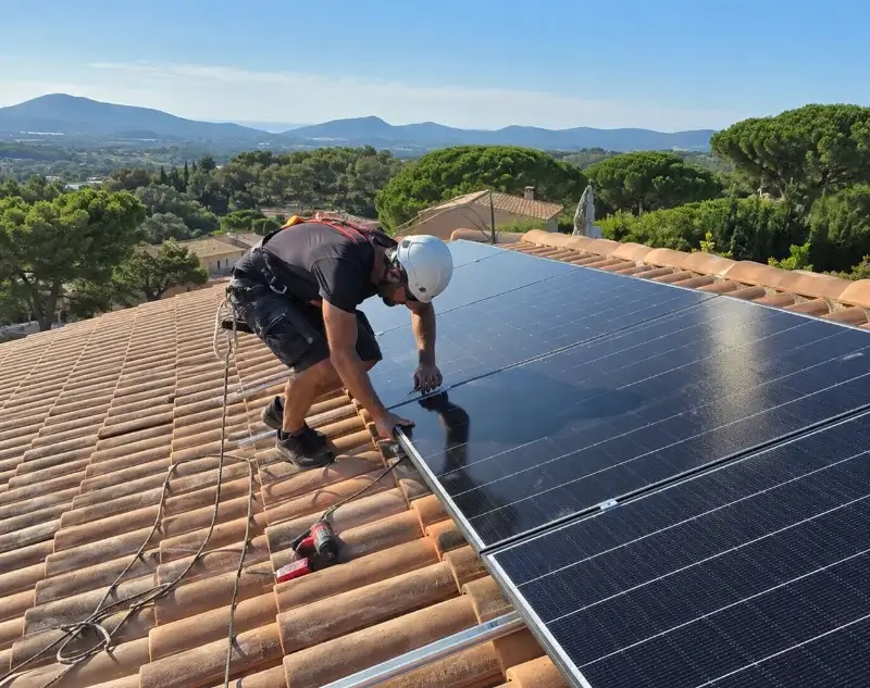 Installateur panneaux solaires Évenos — pose photovoltaïque sur toiture